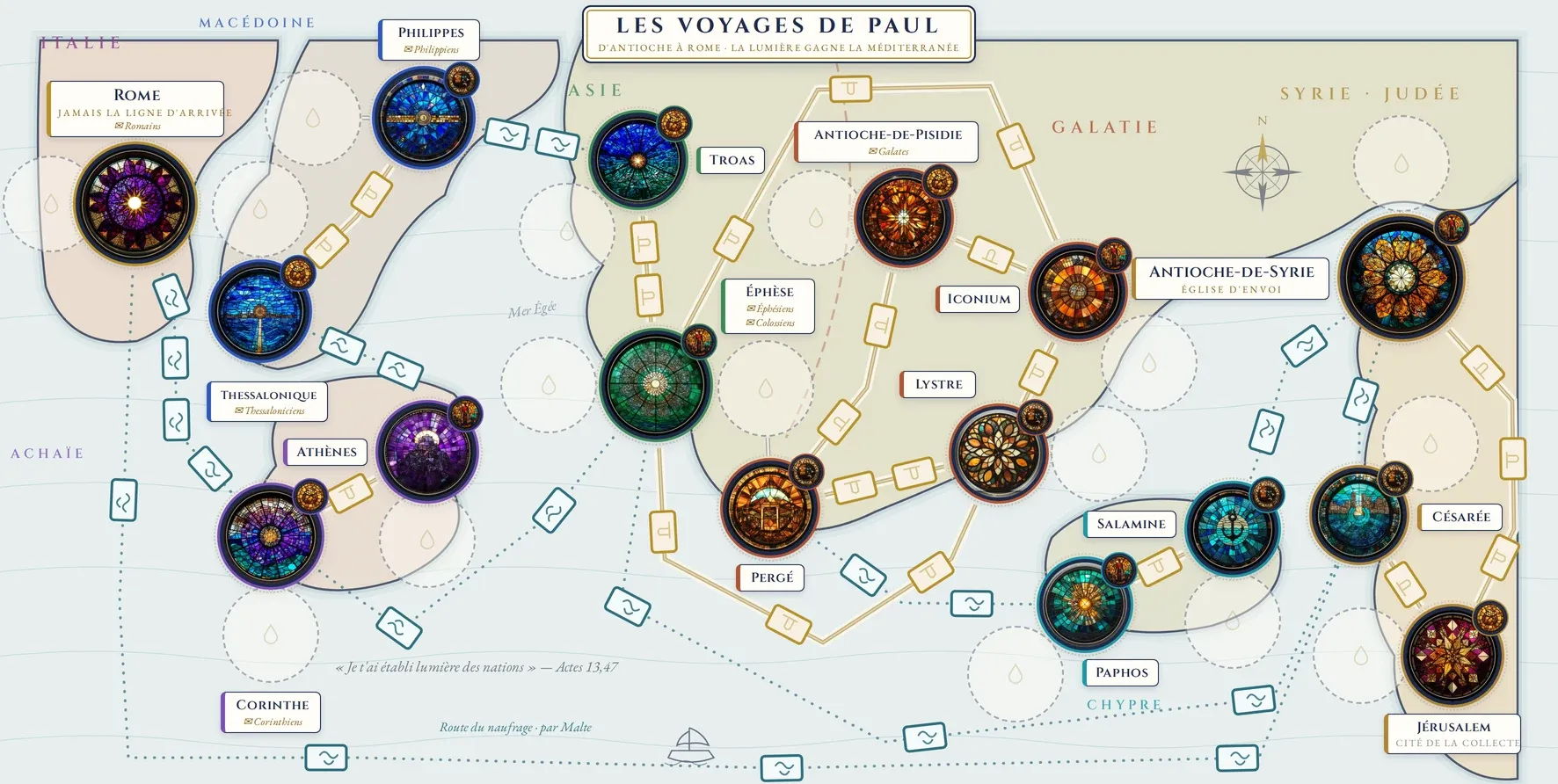 Le plateau des Voyages de Paul