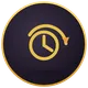 Icône horloge avec flèche de cycle pour la répétition espacée SM-2